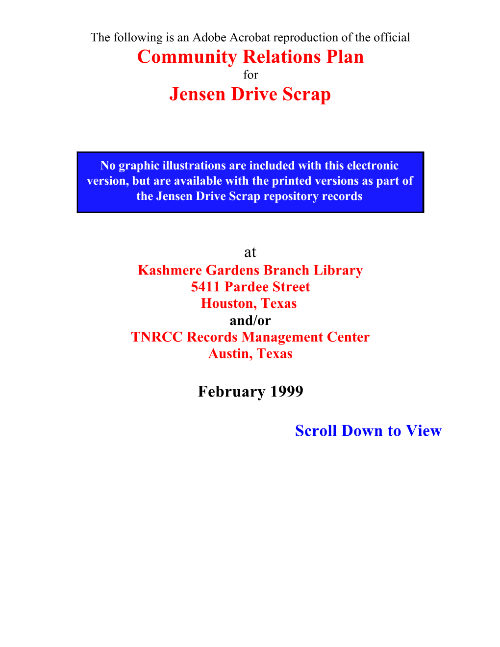 Jensen Drive Scrap