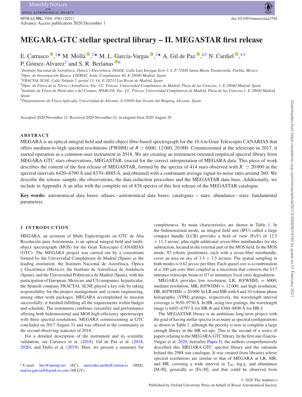 MEGARA-GTC Stellar Spectral Library – II