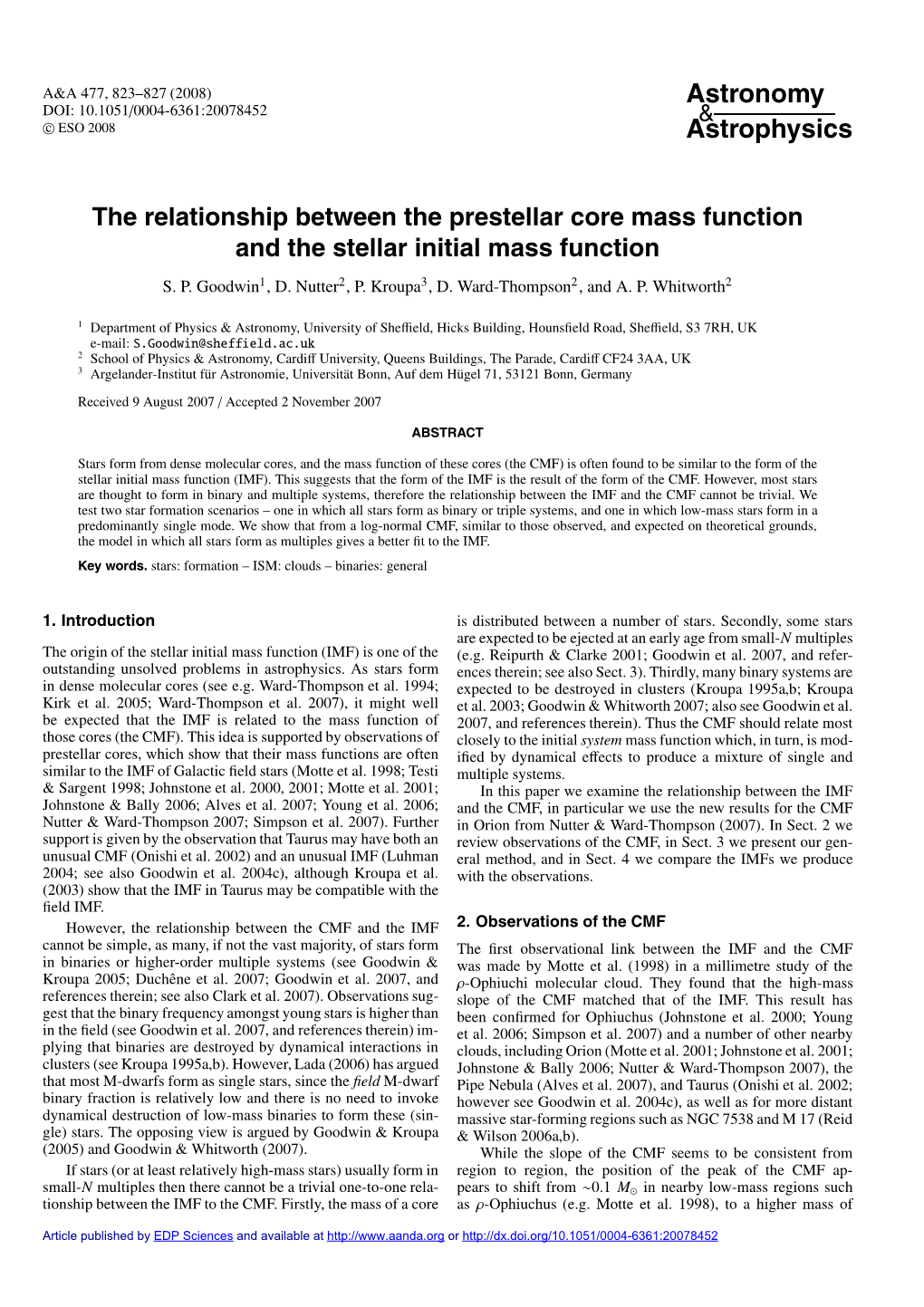 The Relationship Between the Prestellar Core Mass Function and the Stellar Initial Mass Function