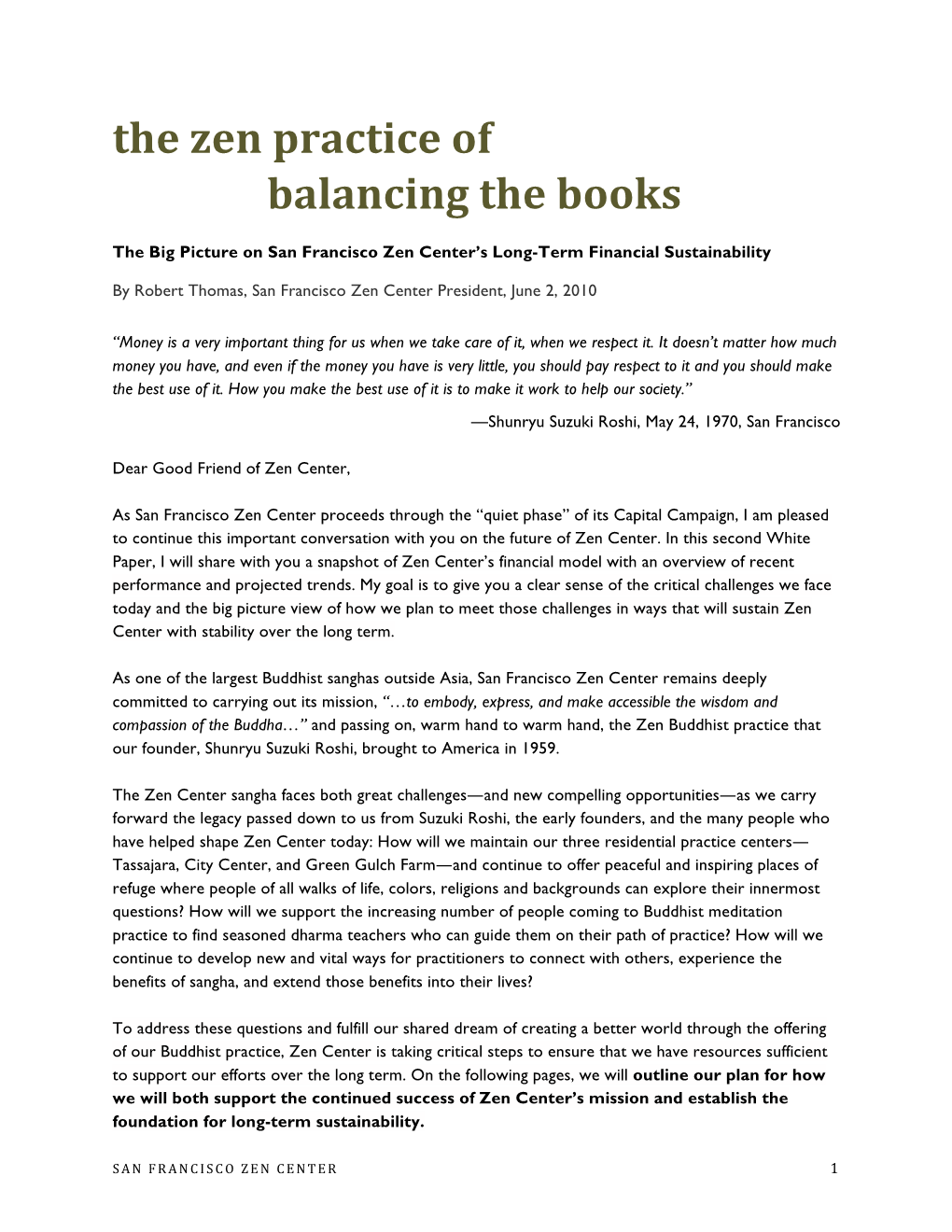 The Zen Practice of Balancing the Books