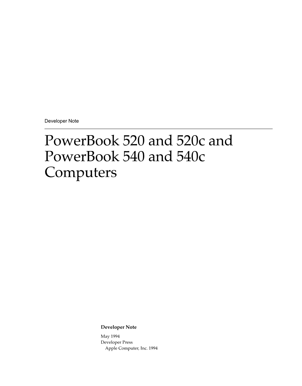 Powerbook 520/520C/540/540C