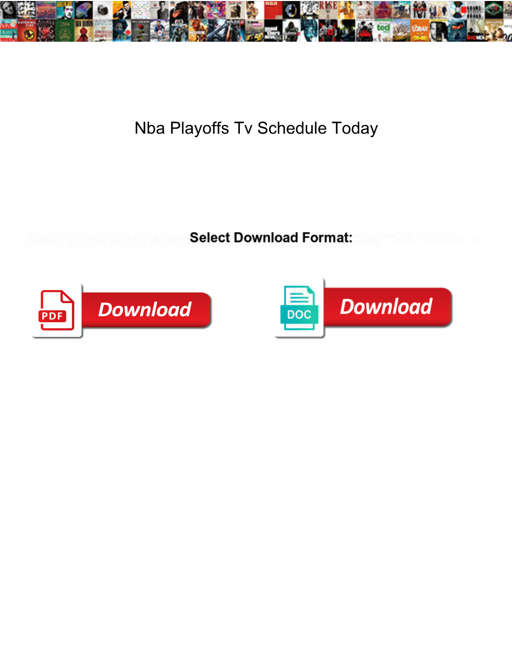 Nba Playoffs Tv Schedule Today