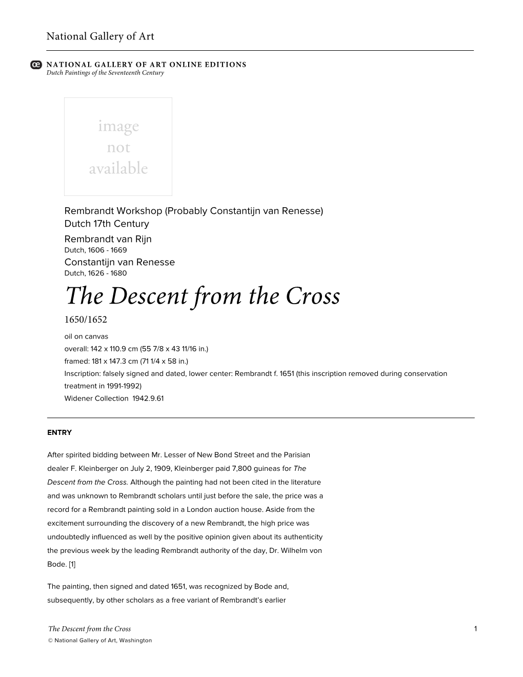 The Descent from the Cross