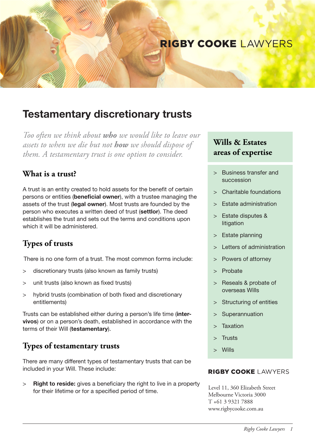 Testamentary Discretionary Trusts