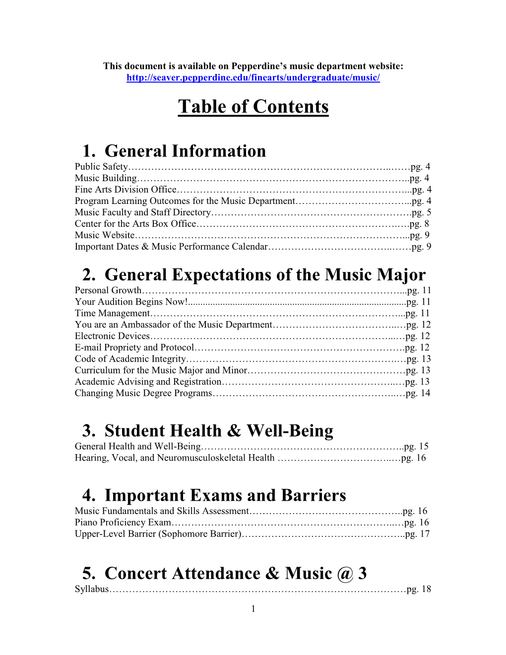 Table of Contents