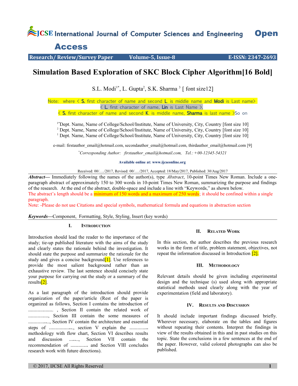 International Journal of Computer Sciences and Engineering Open Access