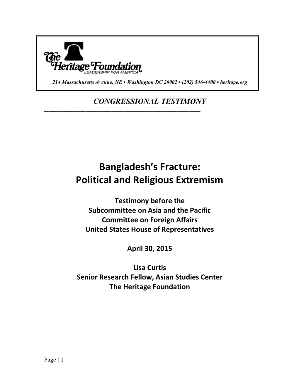 Bangladesh's Fracture: Political and Religious Extremism