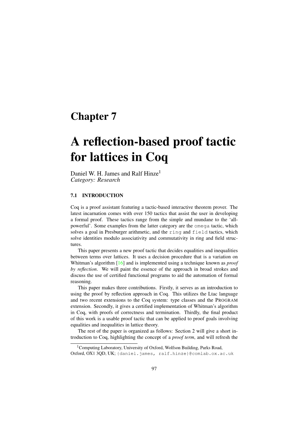 A Reflection-Based Proof Tactic for Lattices In