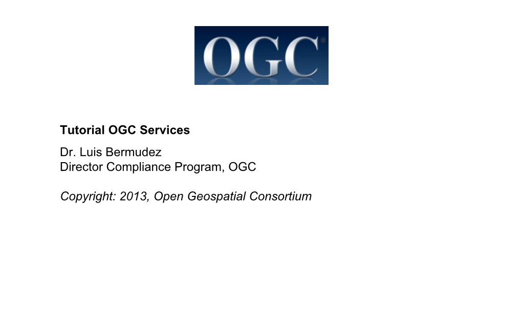 2013, Open Geospatial Consortium