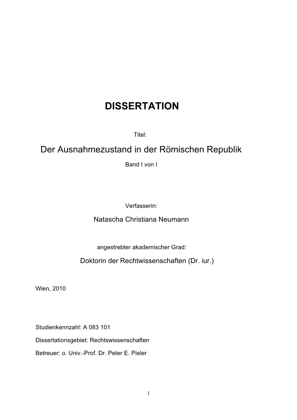 Dissertation