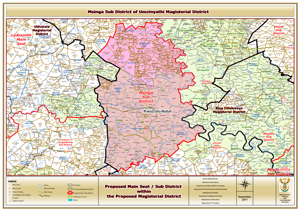 Kwazulu-Natal Proposed Main Seat / Sub District Within the Proposed