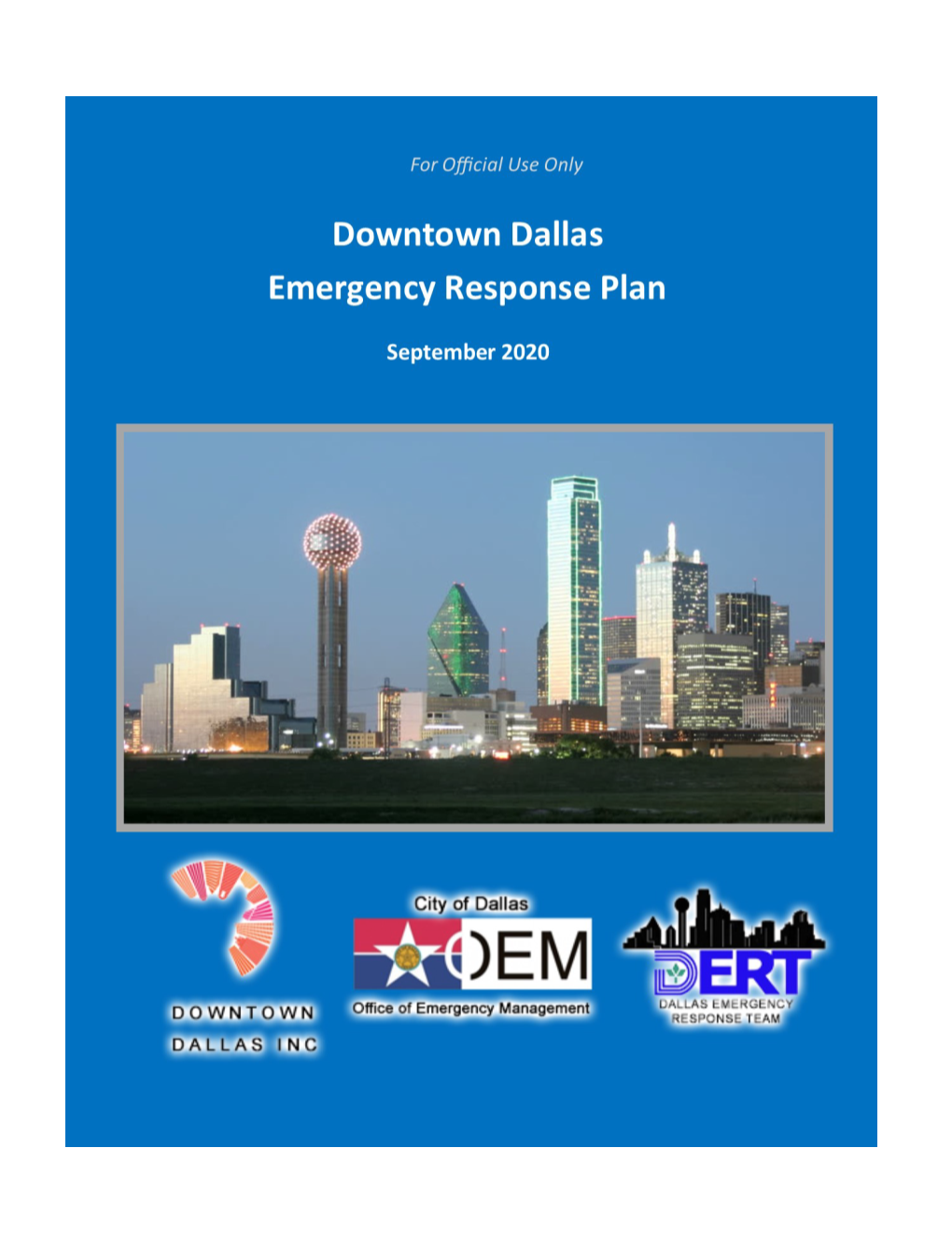 Dallas Emergency Response Plan 2020 Update