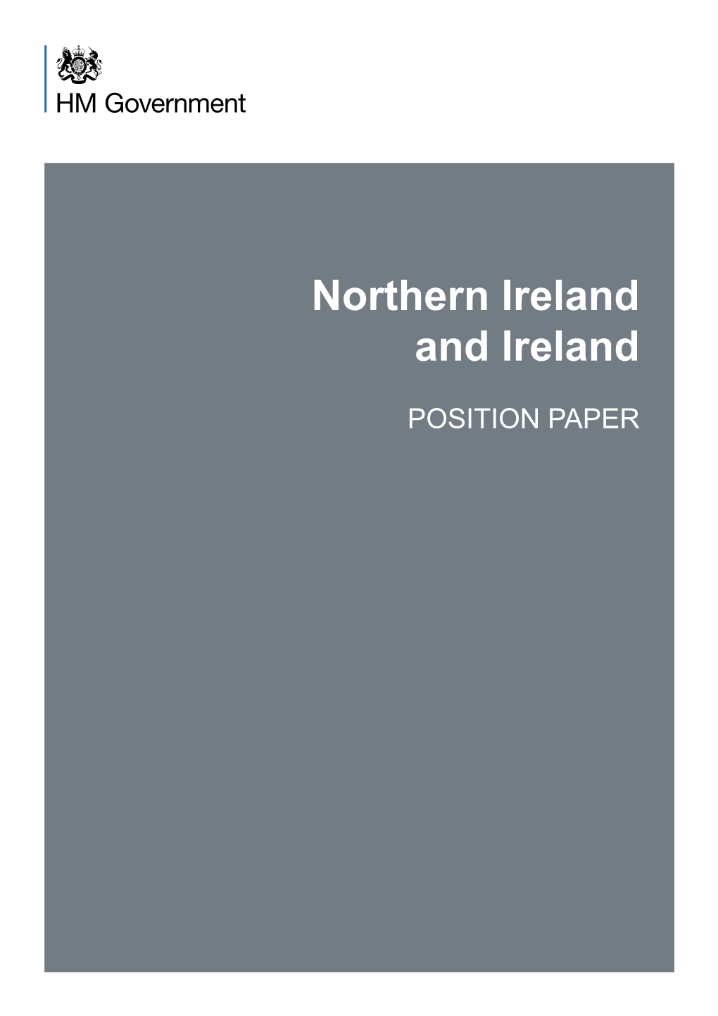 Northern Ireland and Ireland: Position Paper by the United Kingdom