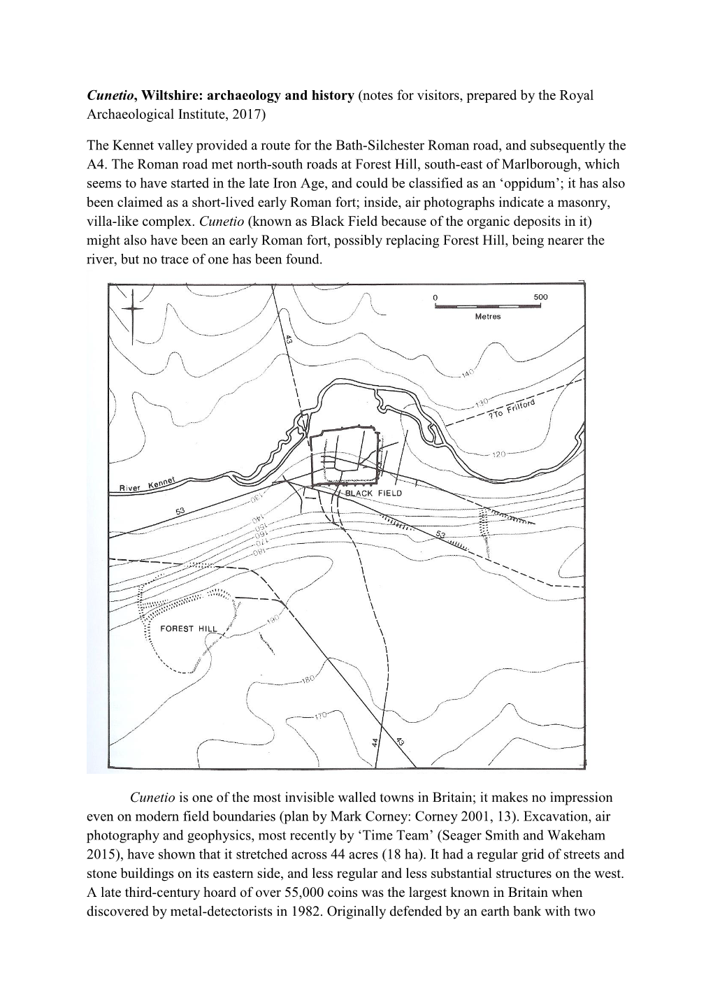 Cunetio, Wiltshire: Archaeology and History (Notes for Visitors, Prepared by the Royal Archaeological Institute, 2017) the Kenne