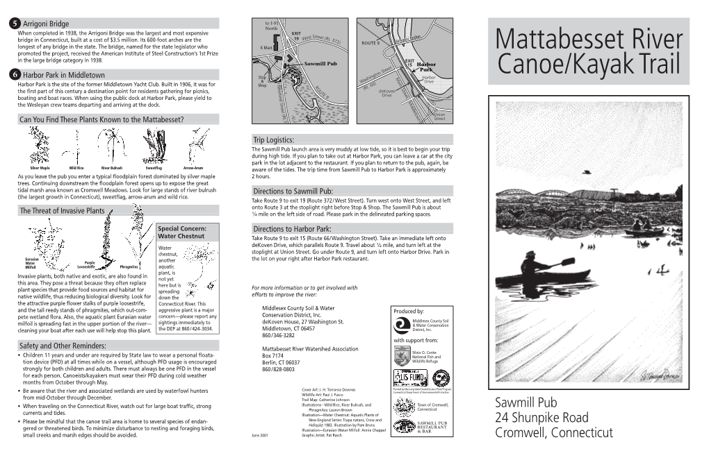 Mattabesset River Canoe/Kayak Guide