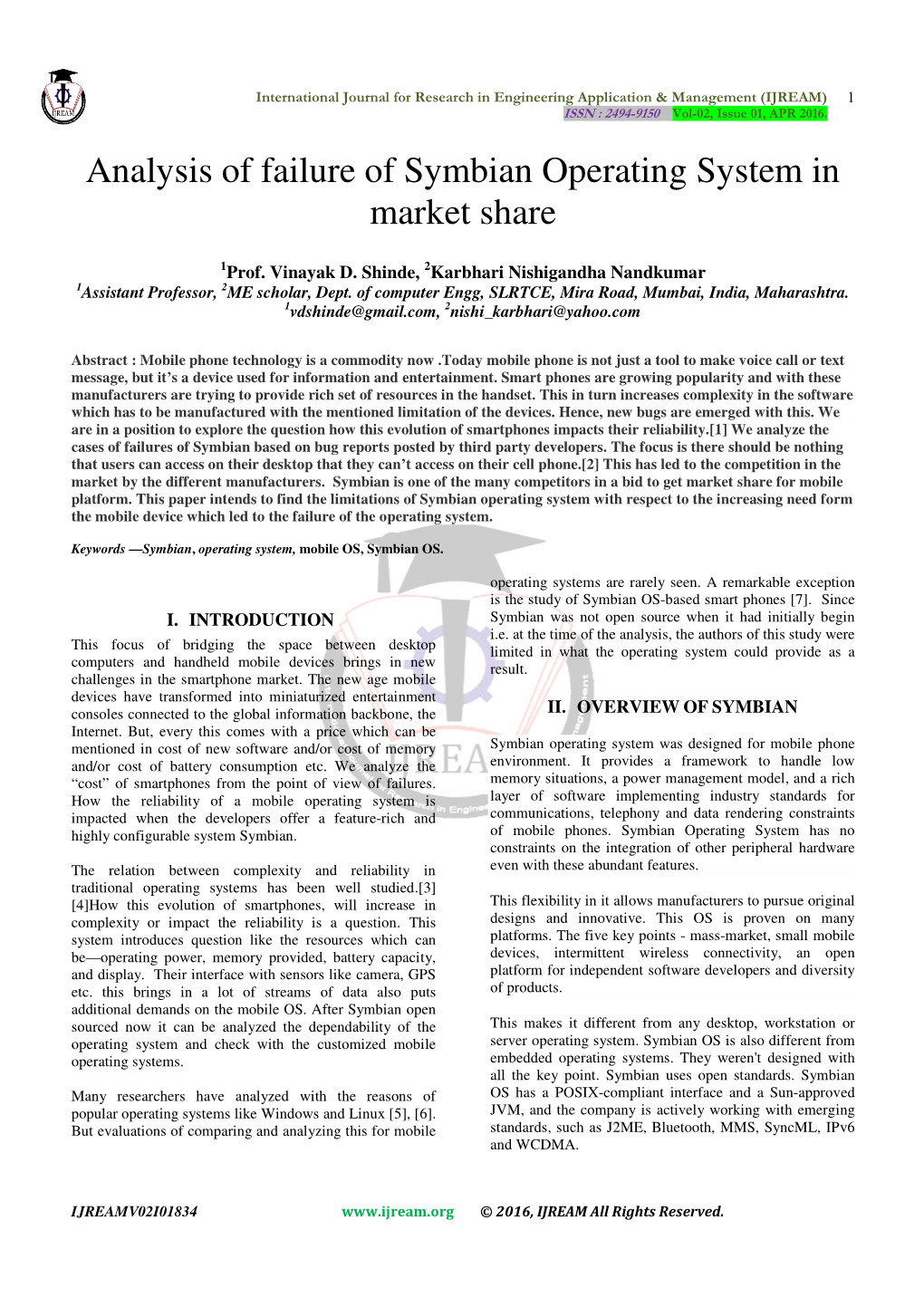 Analysis of Failure of Symbian Operating System in Market Share