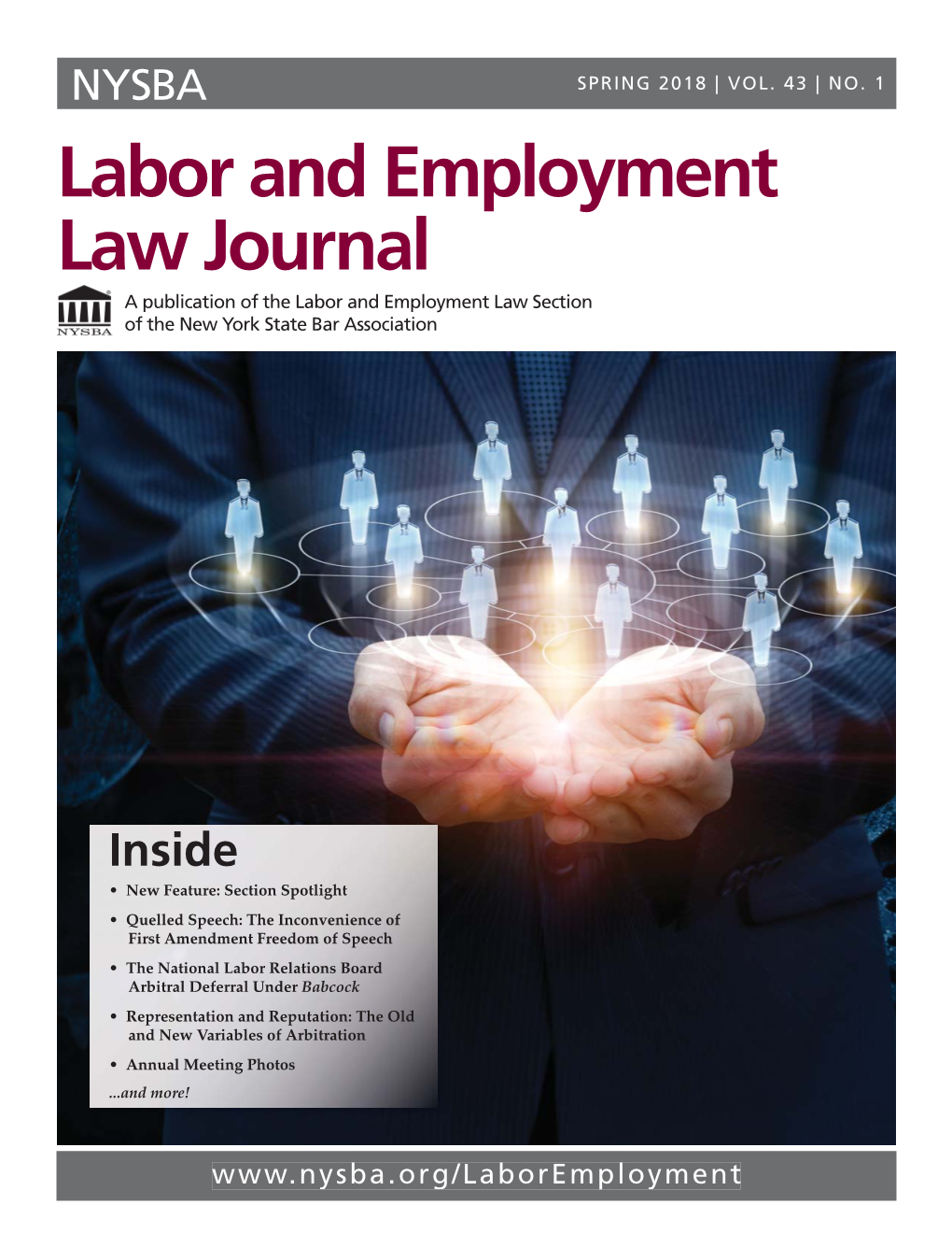 Labor and Employment Law Journal a Publication of the Labor and Employment Law Section of the New York State Bar Association