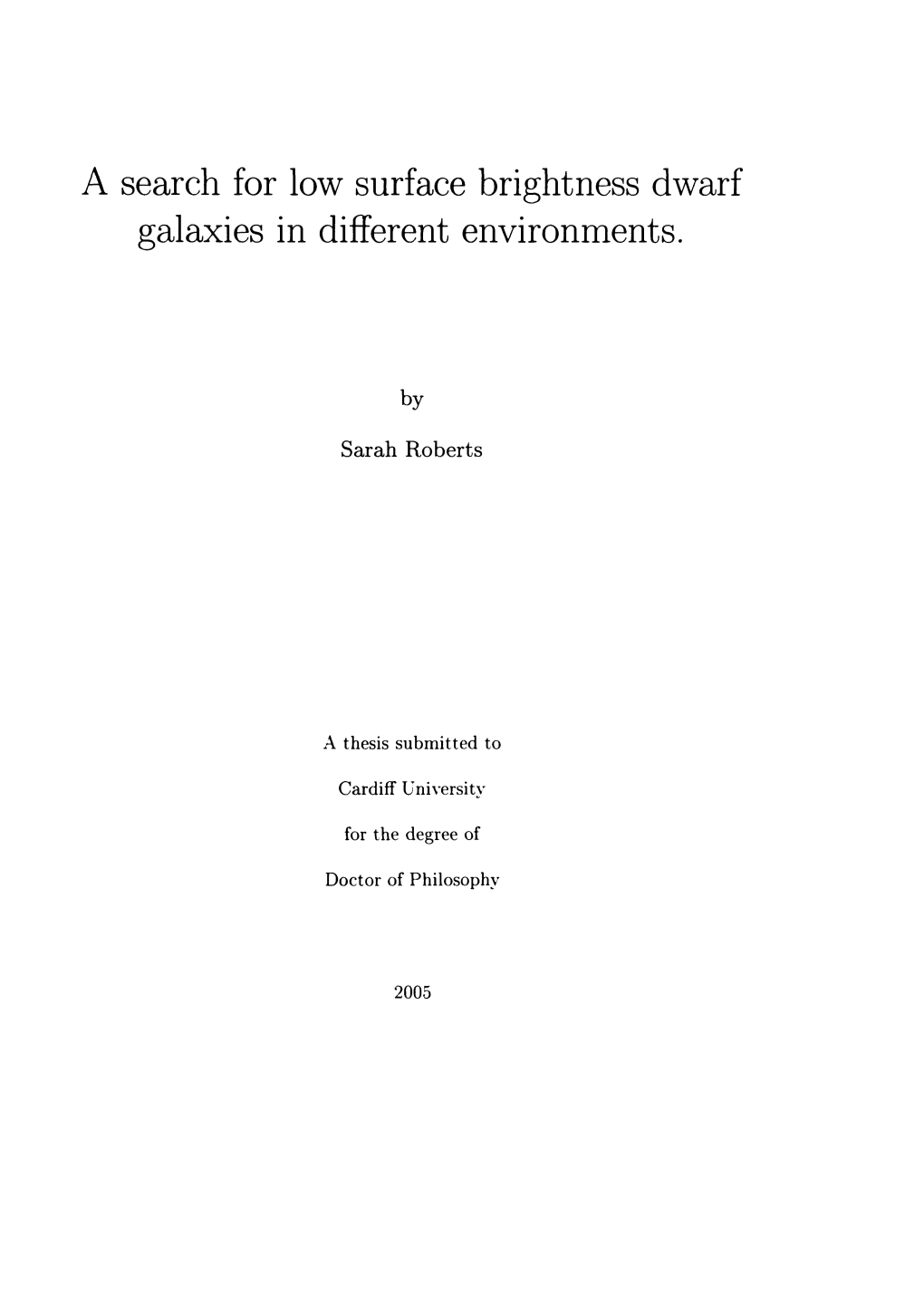 A Search for Low Surface Brightness Dwarf Galaxies in Different Environments