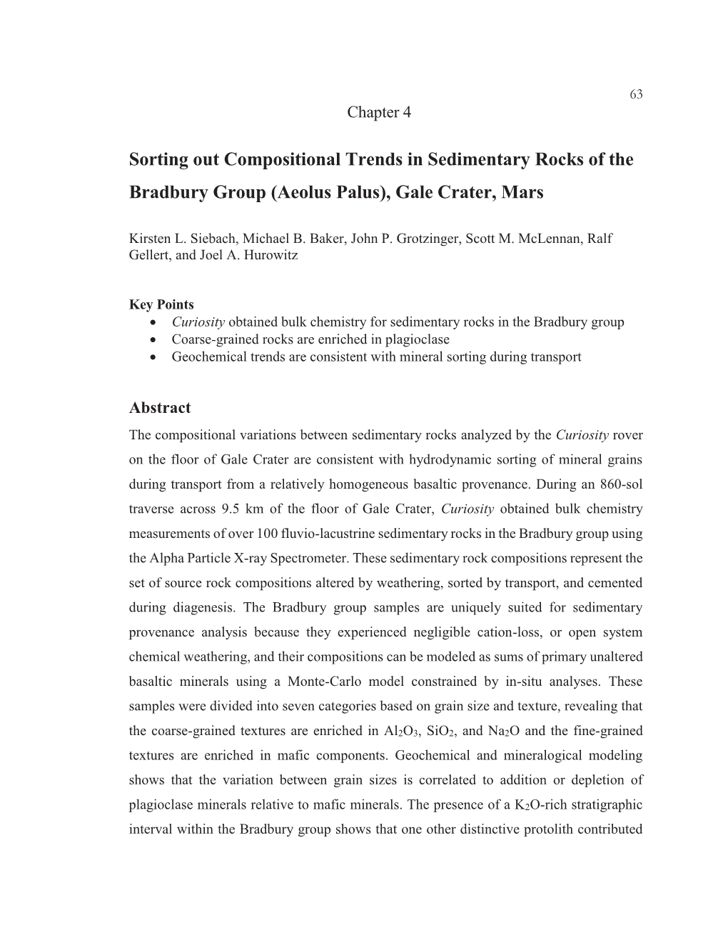 Sorting out Compositional Trends in Sedimentary Rocks of the Bradbury Group (Aeolus Palus), Gale Crater, Mars