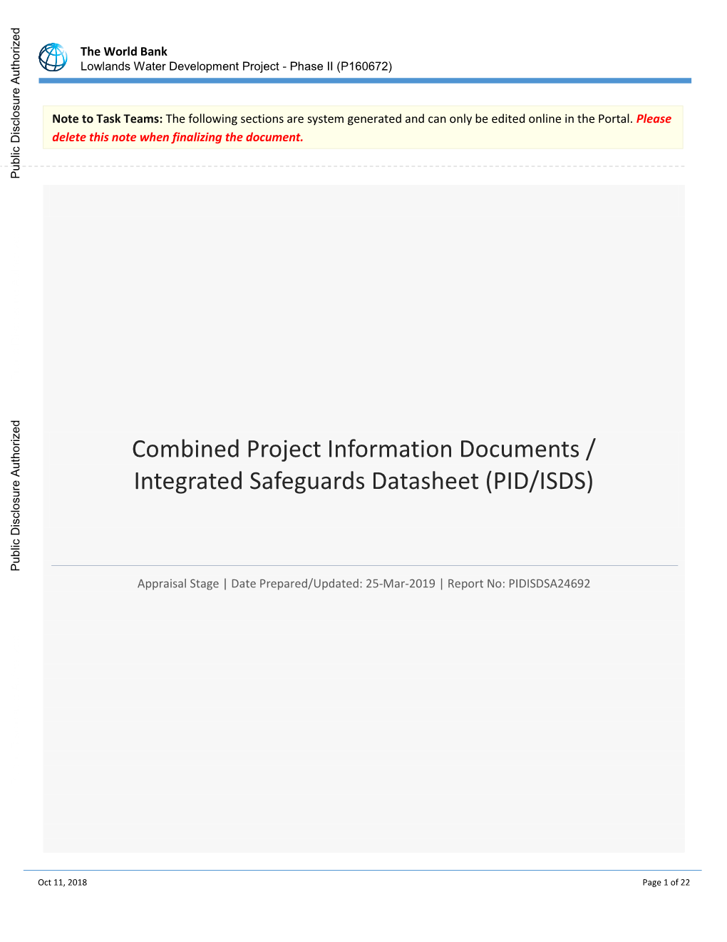 World Bank Document