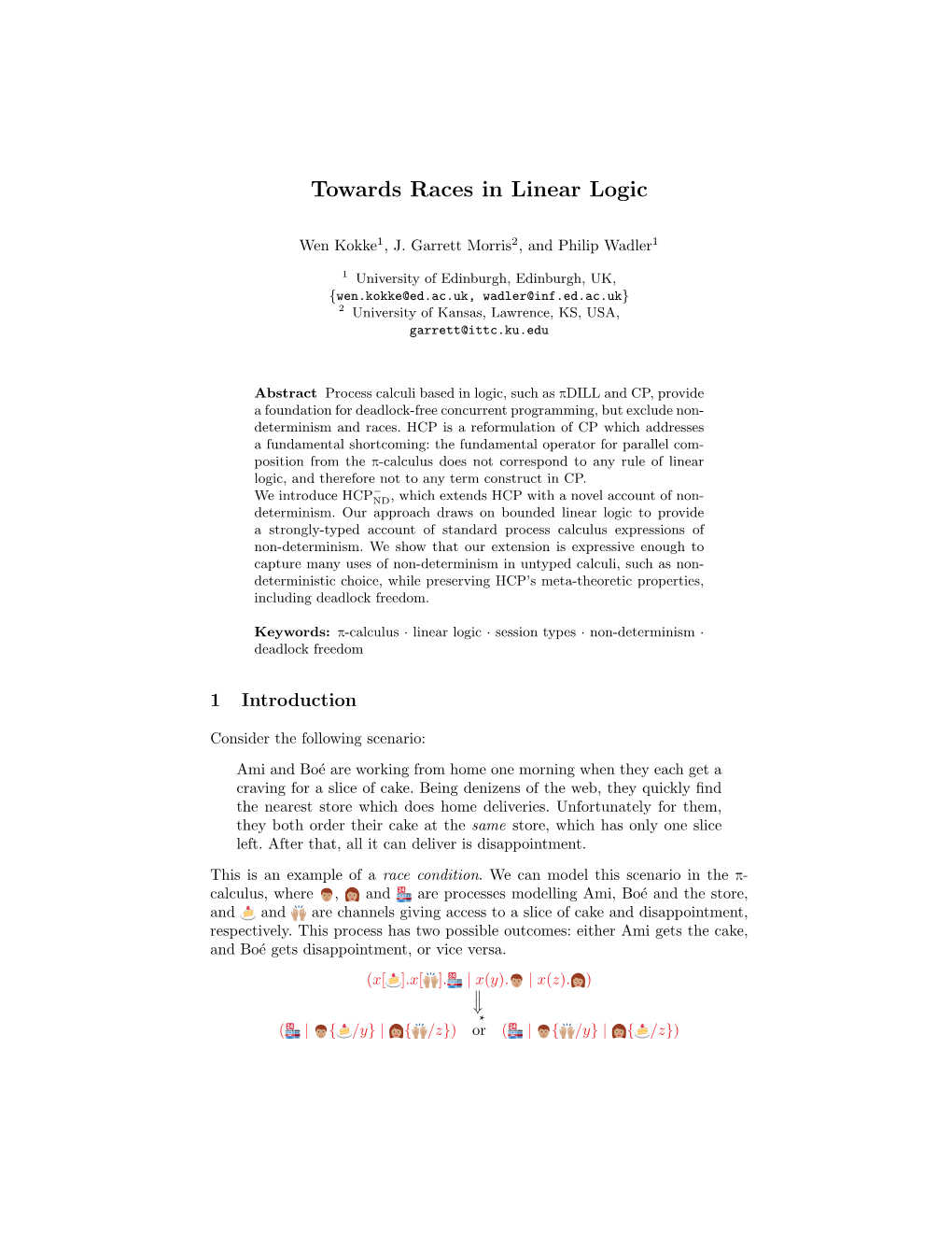 Towards Races in Linear Logic