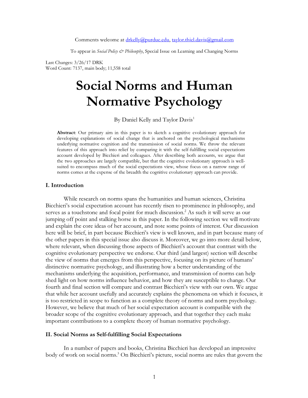 Social Norms and Human Normative Psychology