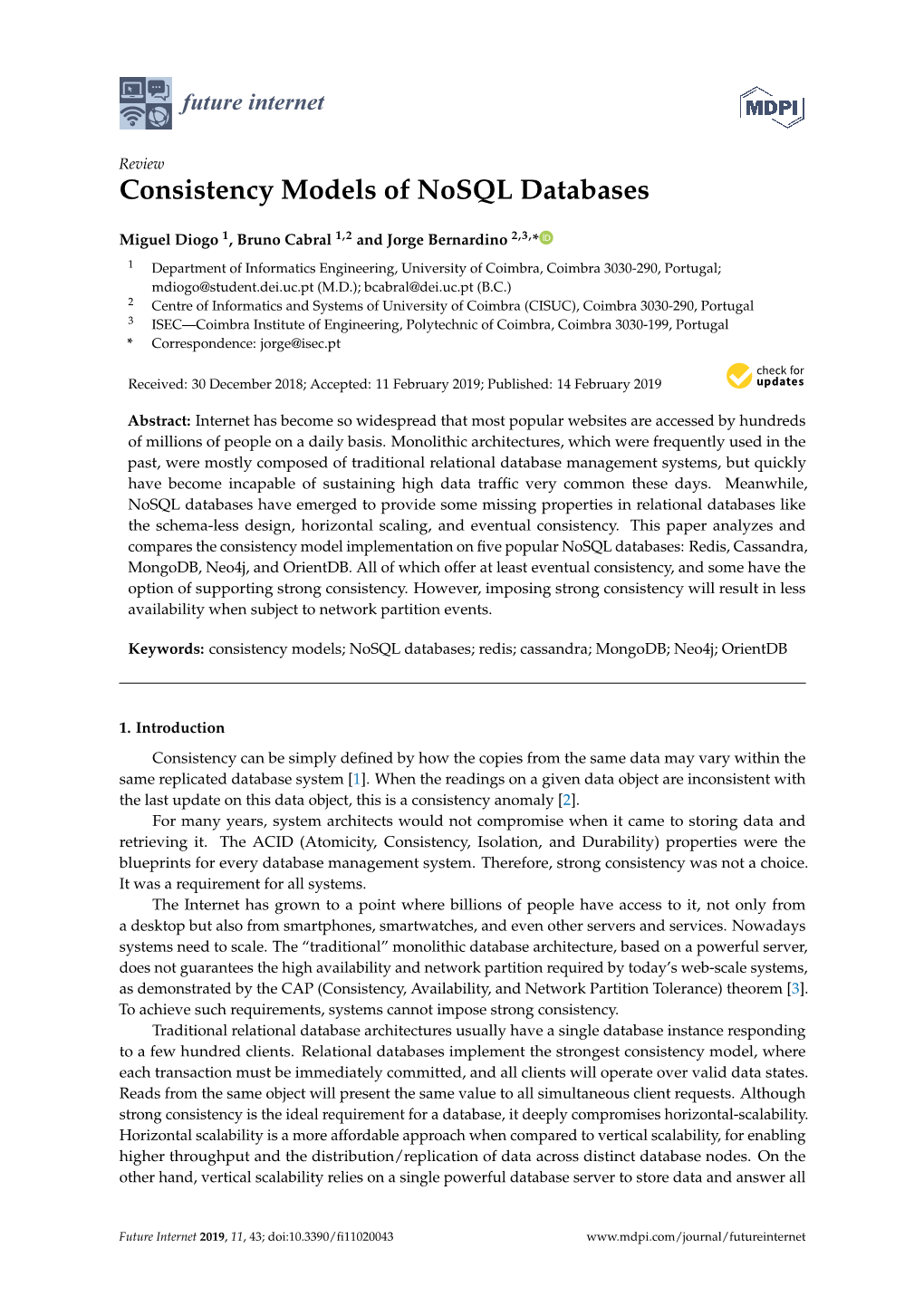 Consistency Models of Nosql Databases