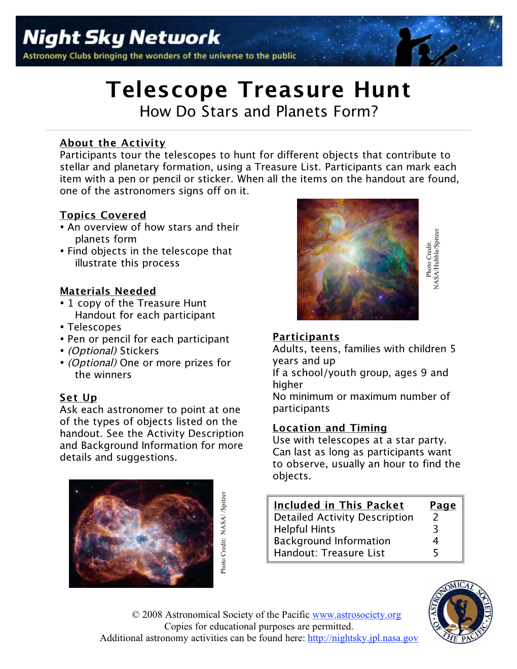 Telescope Treasure Hunt