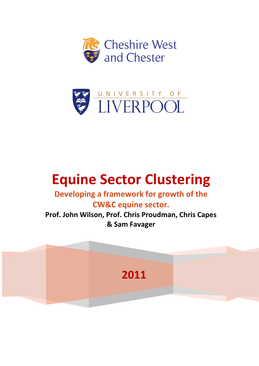 Equine Sector Clustering Developing a Framework for Growth of the CW&C Equine Sector