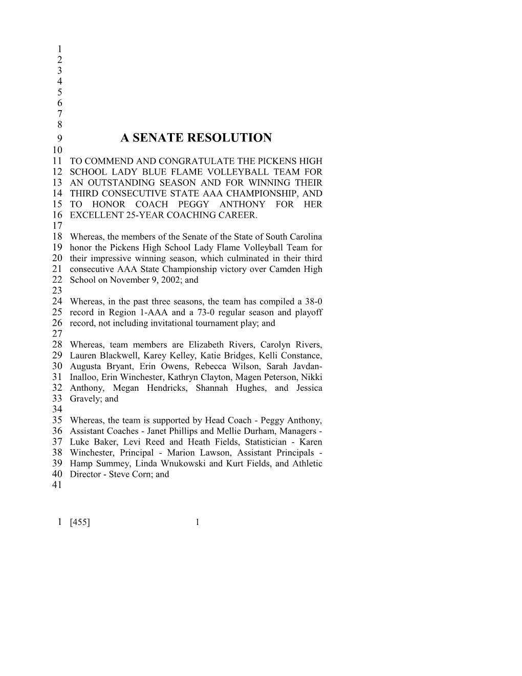 A Senate Resolution s2