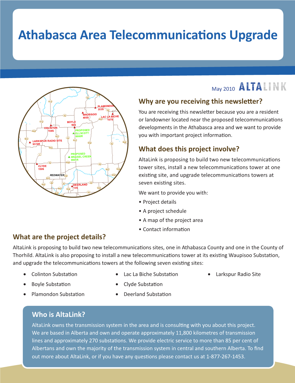 Athabasca Area Telecommunications Upgrade