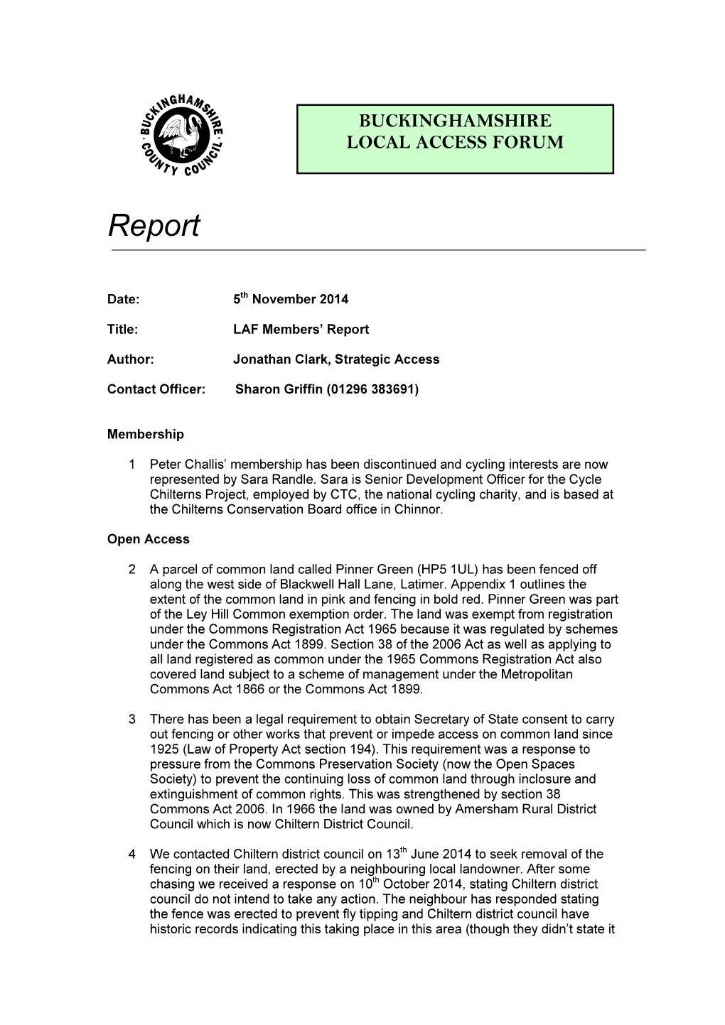 LAF Members Report PDF 54 KB
