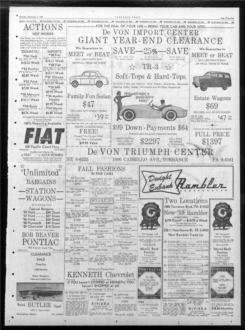 TORRANCE PRESS Page Thirty-One Automo