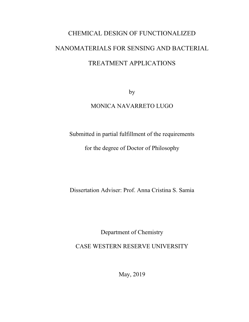 Chemical Design of Functionalized