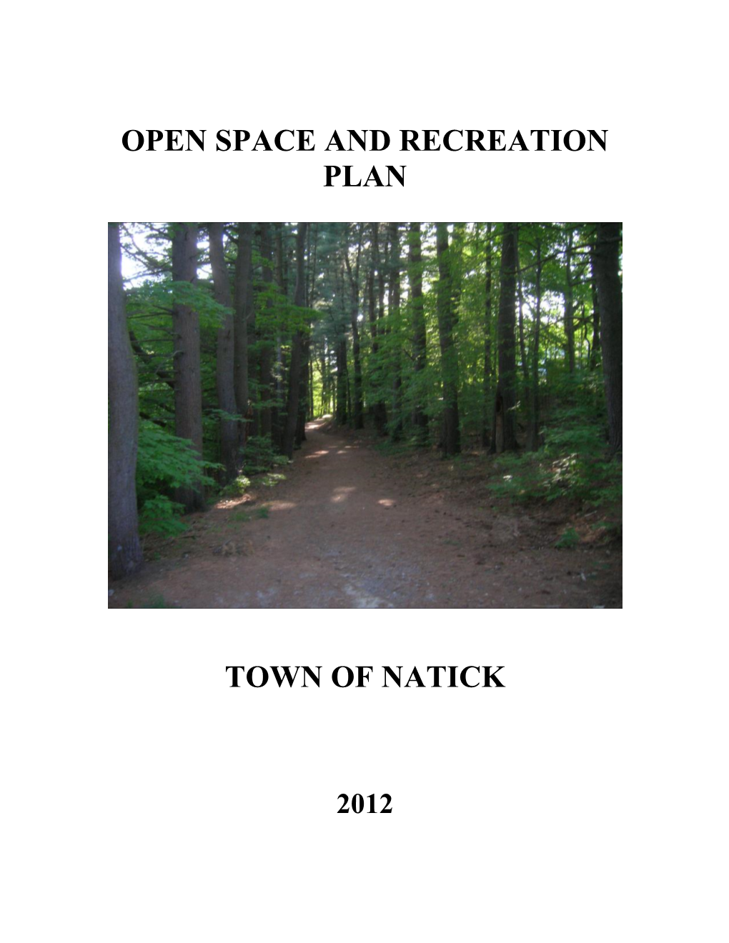 Open Space and Recreation Plan Town of Natick
