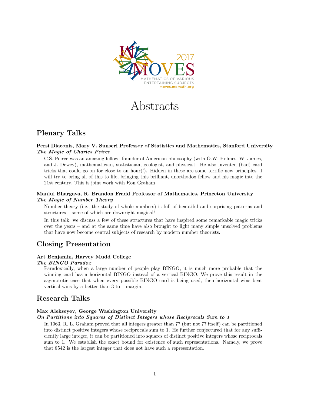 Download the MOVES 2017 Abstracts