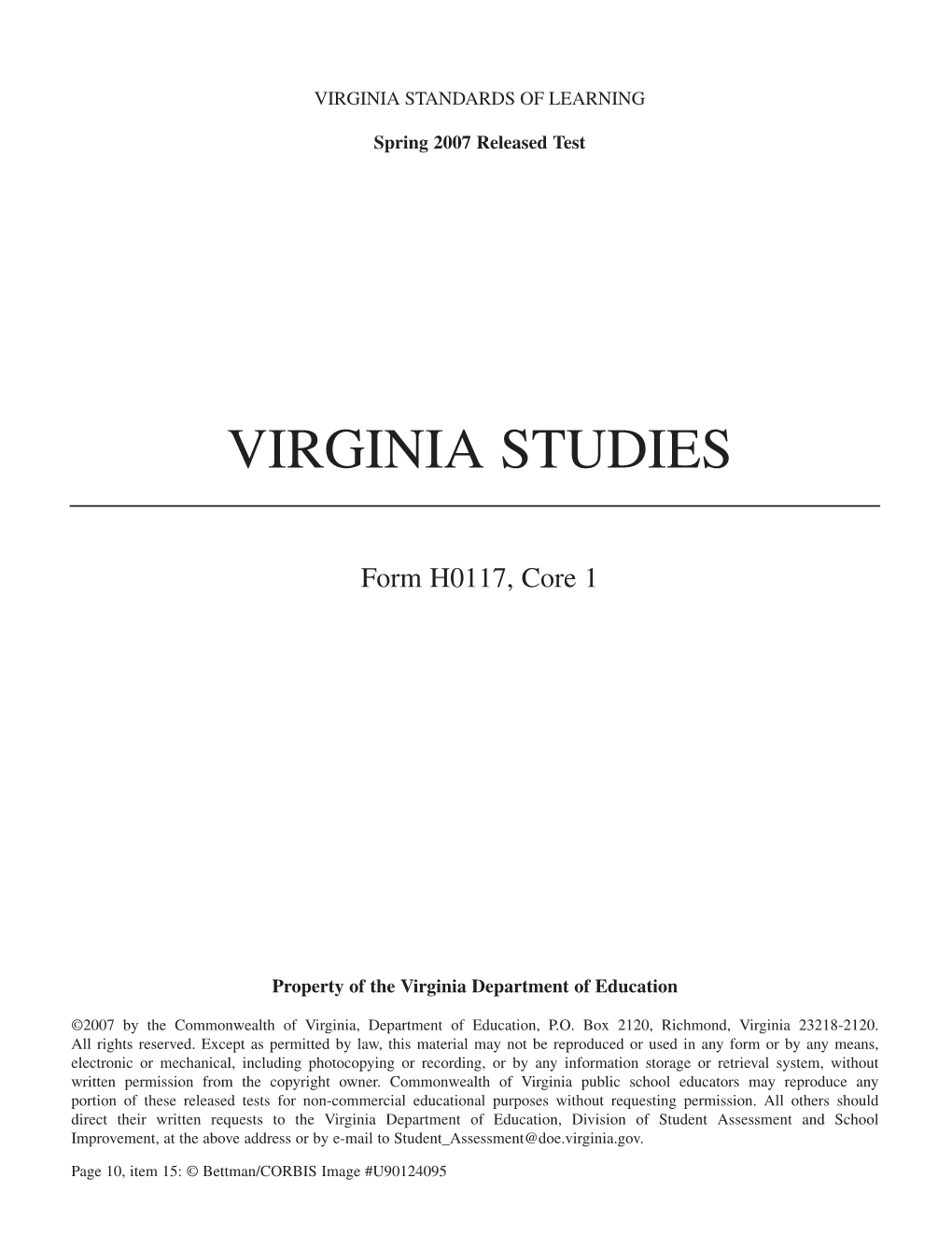 Virginia Studies