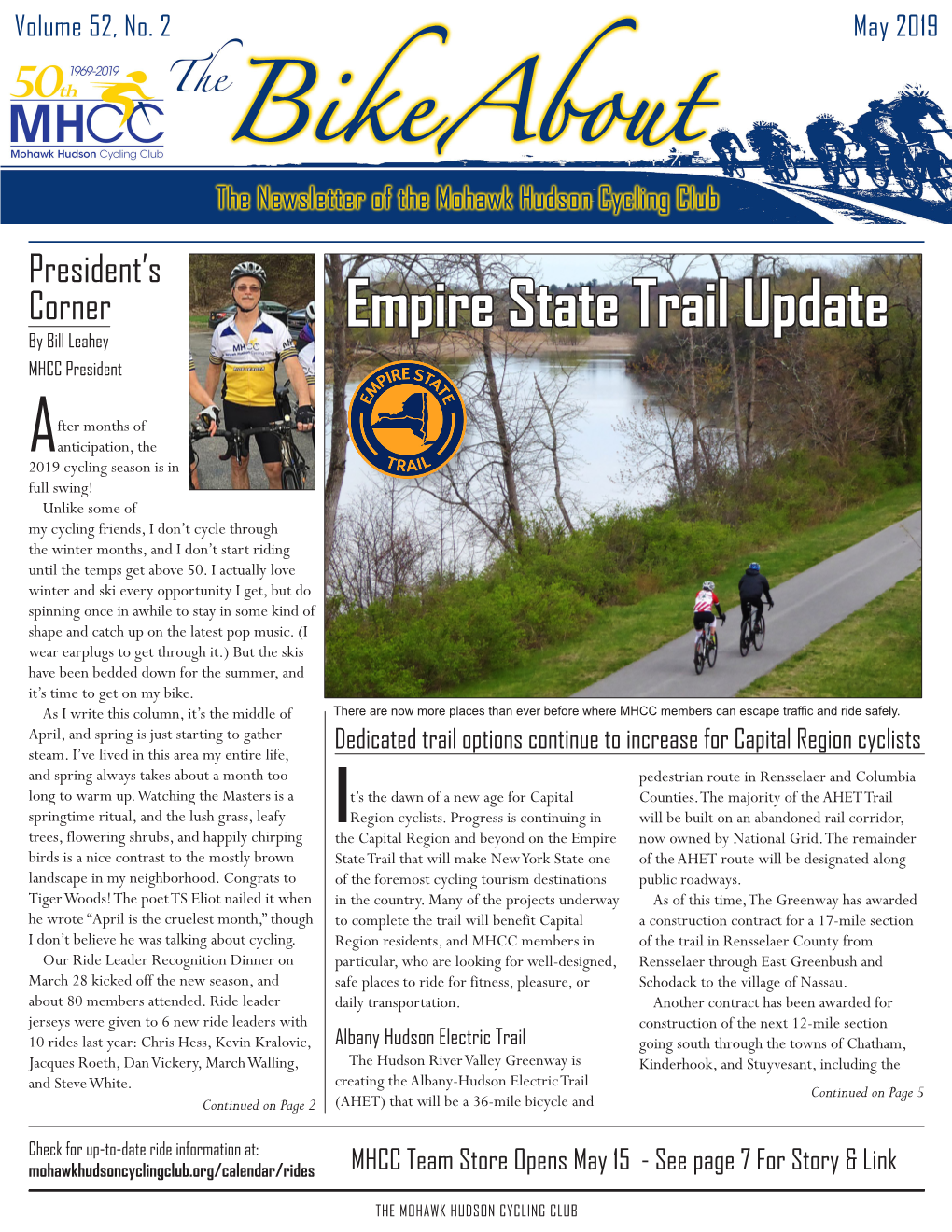 Empire State Trail Update by Bill Leahey MHCC President