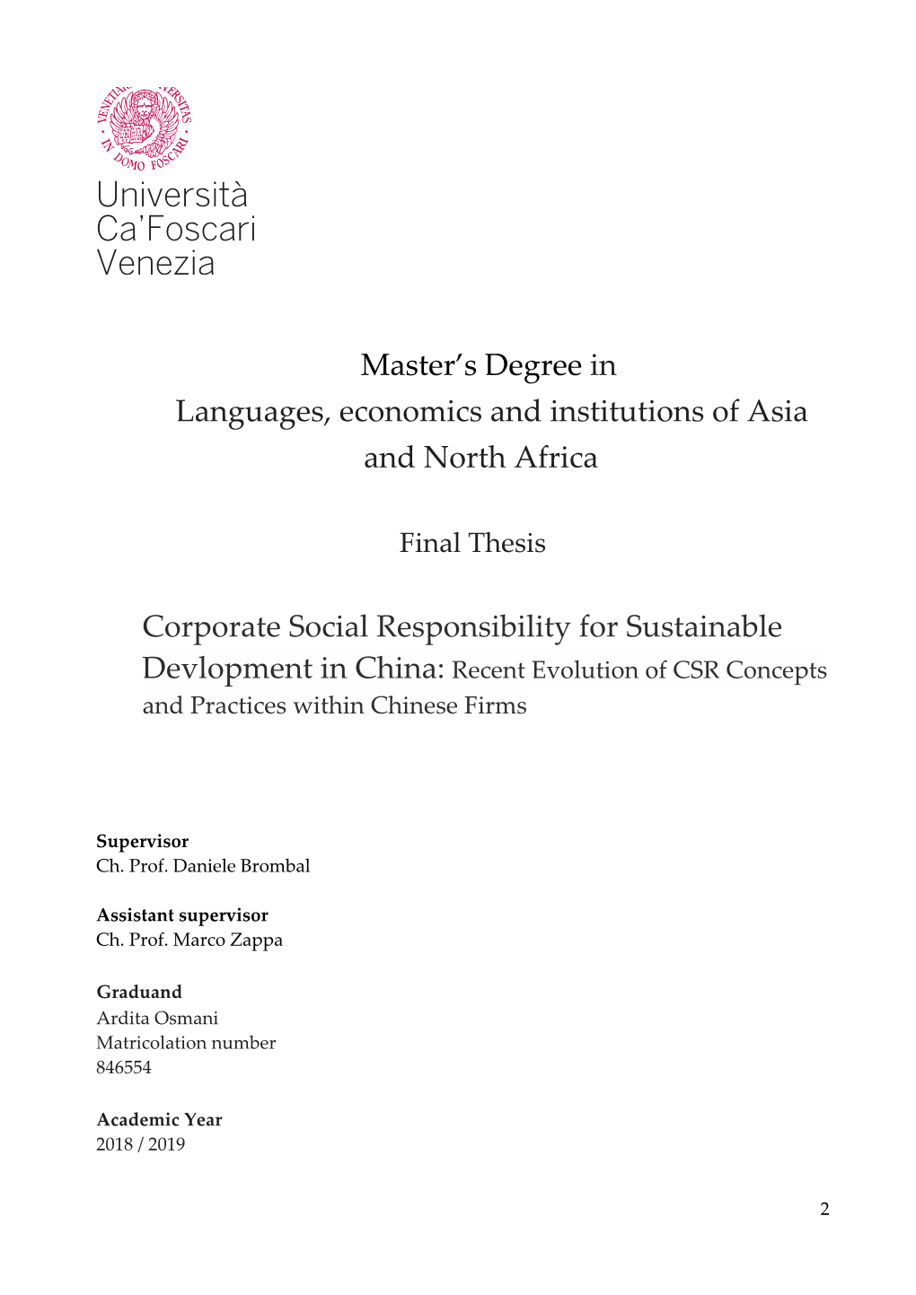 Languages, Economics and Institutions of Asia and North Africa