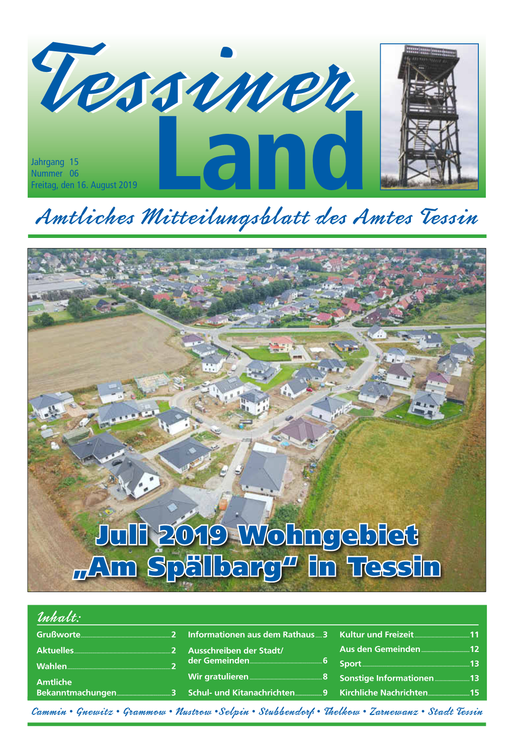 Juli 2019 Wohngebiet „Am Spälbarg“