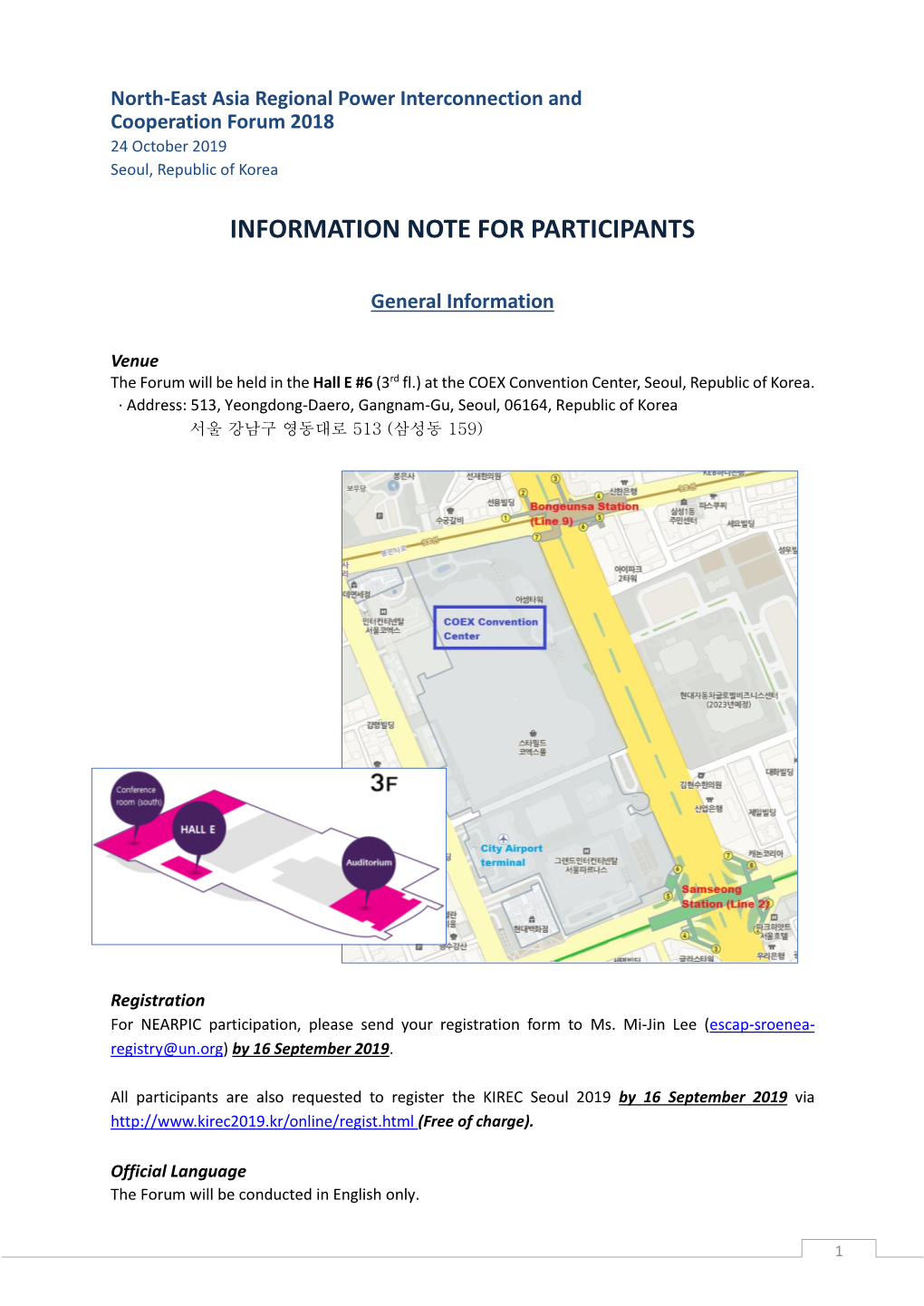 NEARPIC 2019 Information Note