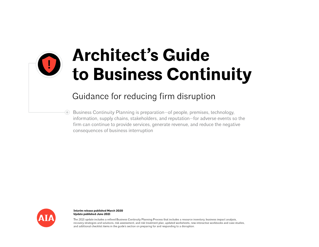 Architect's Guide to Business Continuity