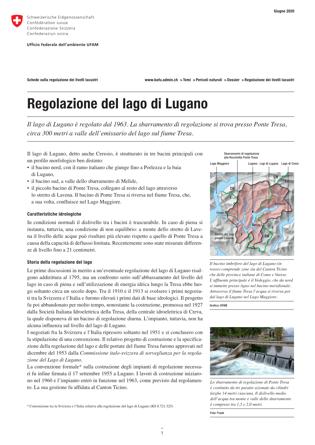 Regolazione Del Lago Di Lugano