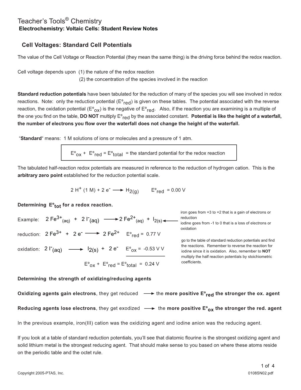 Teacher's Tools® Chemistry