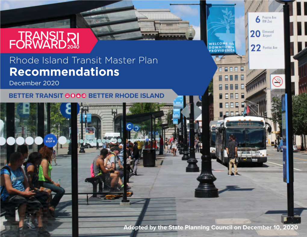 Transit Master Plan Recommendations December 2020