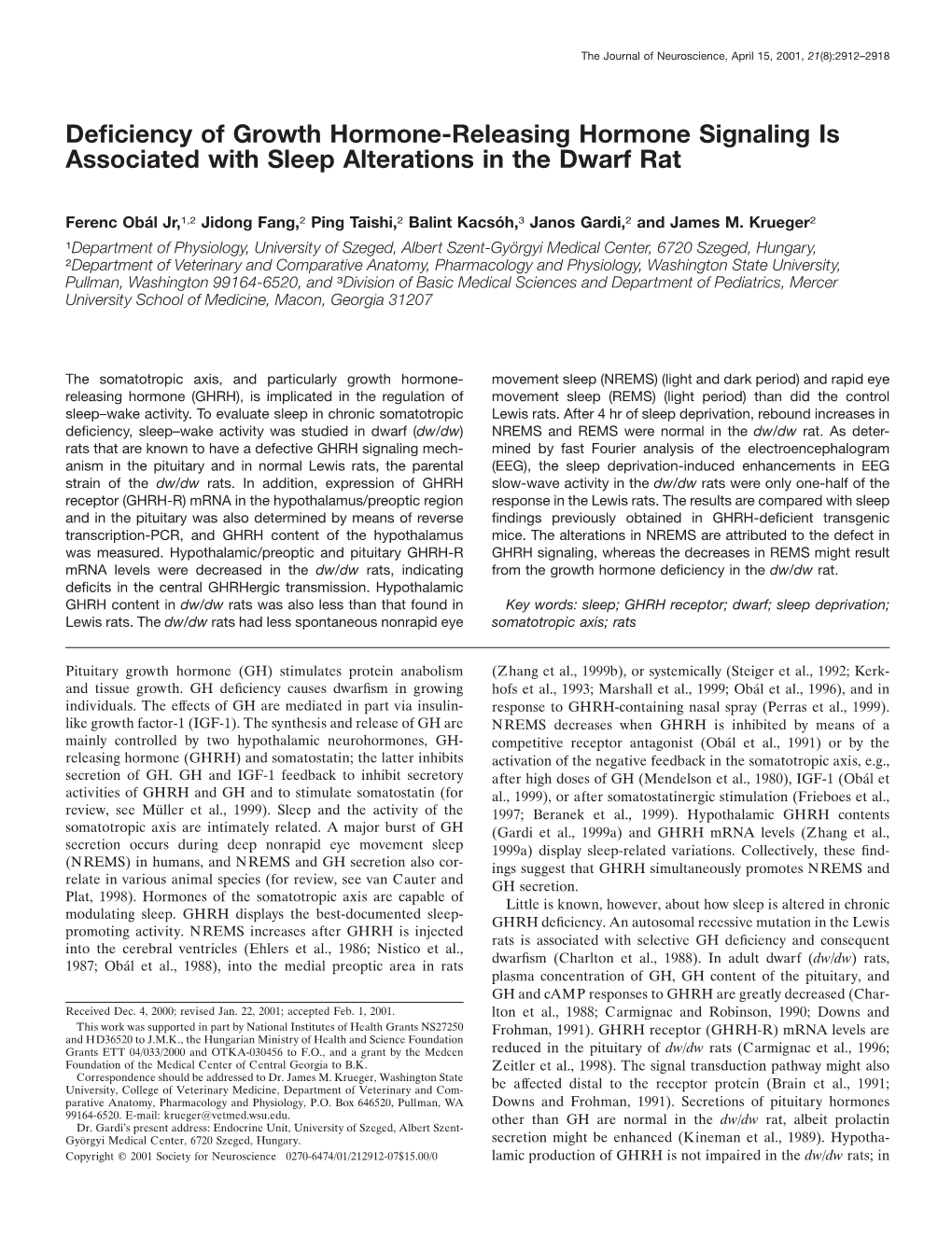 Deficiency of Growth Hormone-Releasing Hormone