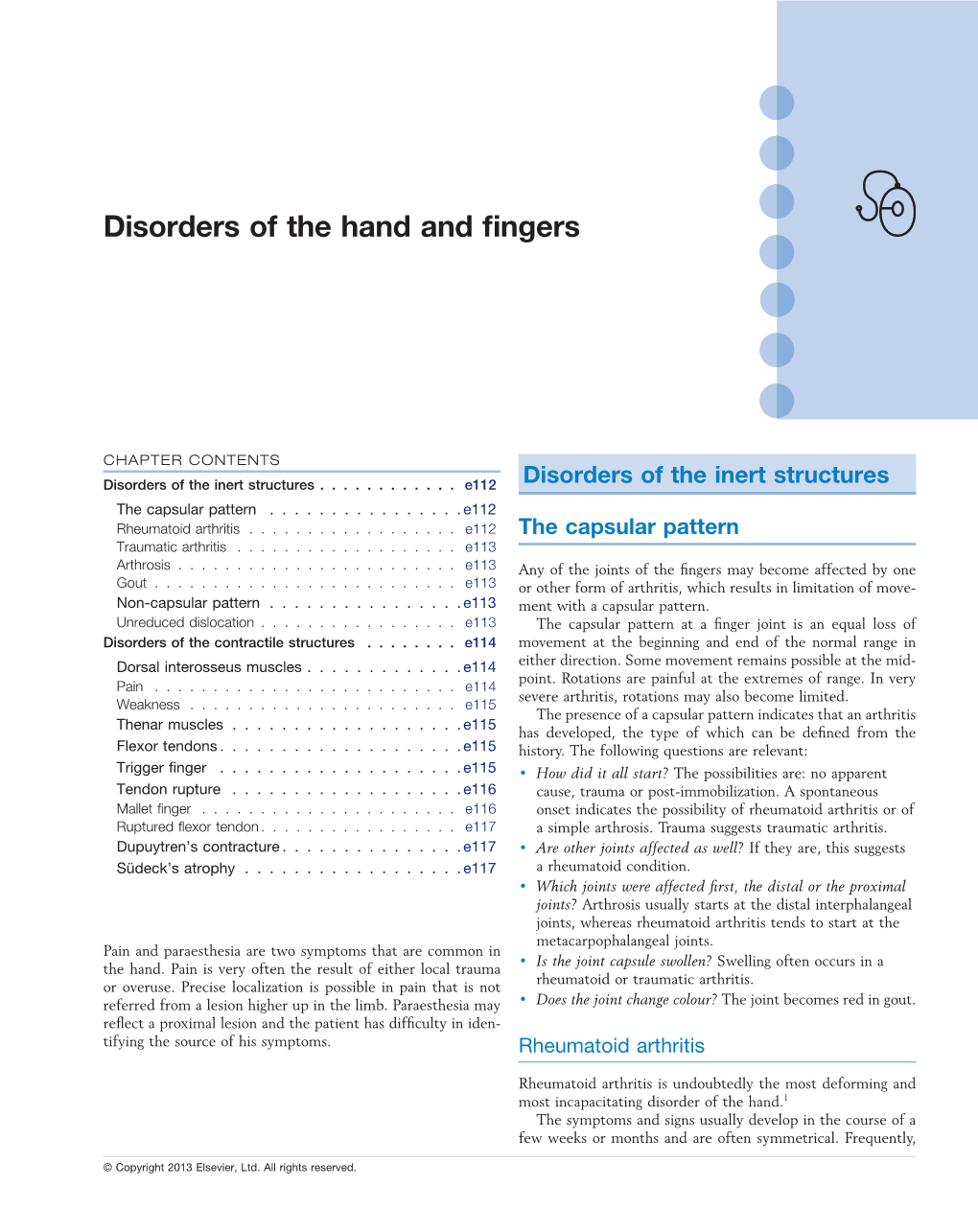Disorders of the Hand and Fingers