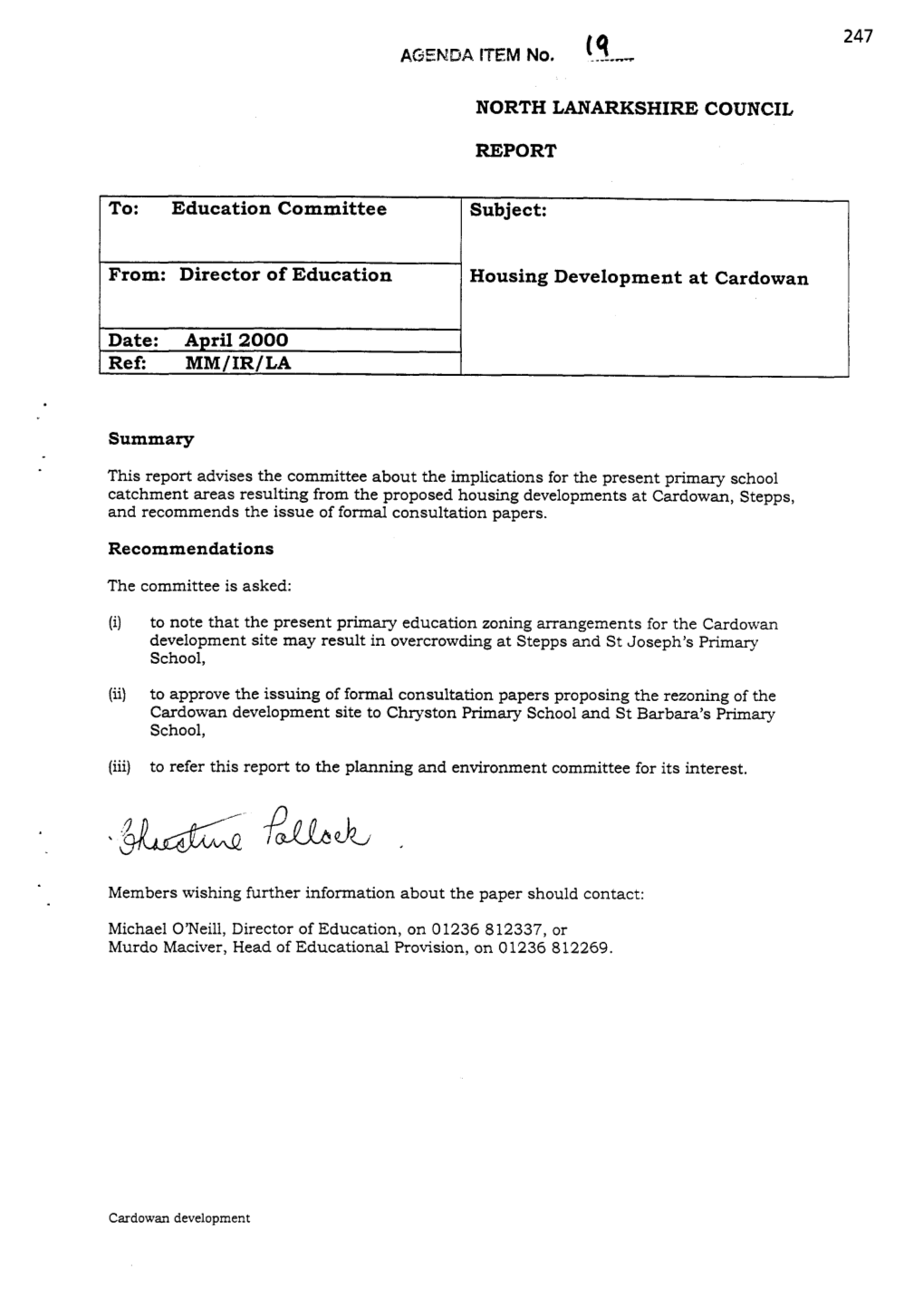 Proposed Amendments to the Delineated Areas of St Barbara's And