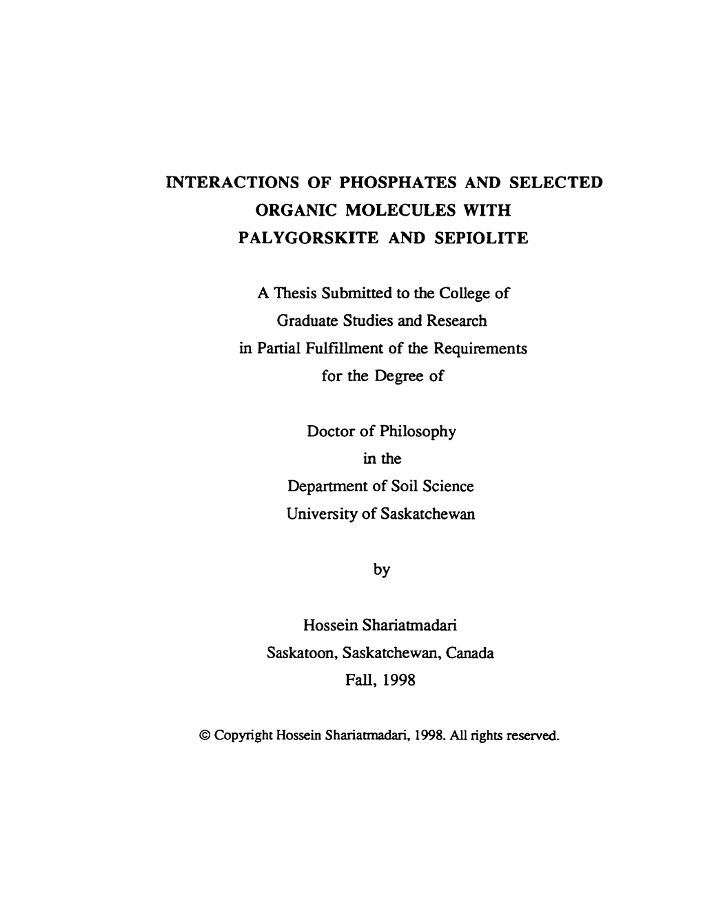 Organic Molecules with Palygorskite and Sepiolite