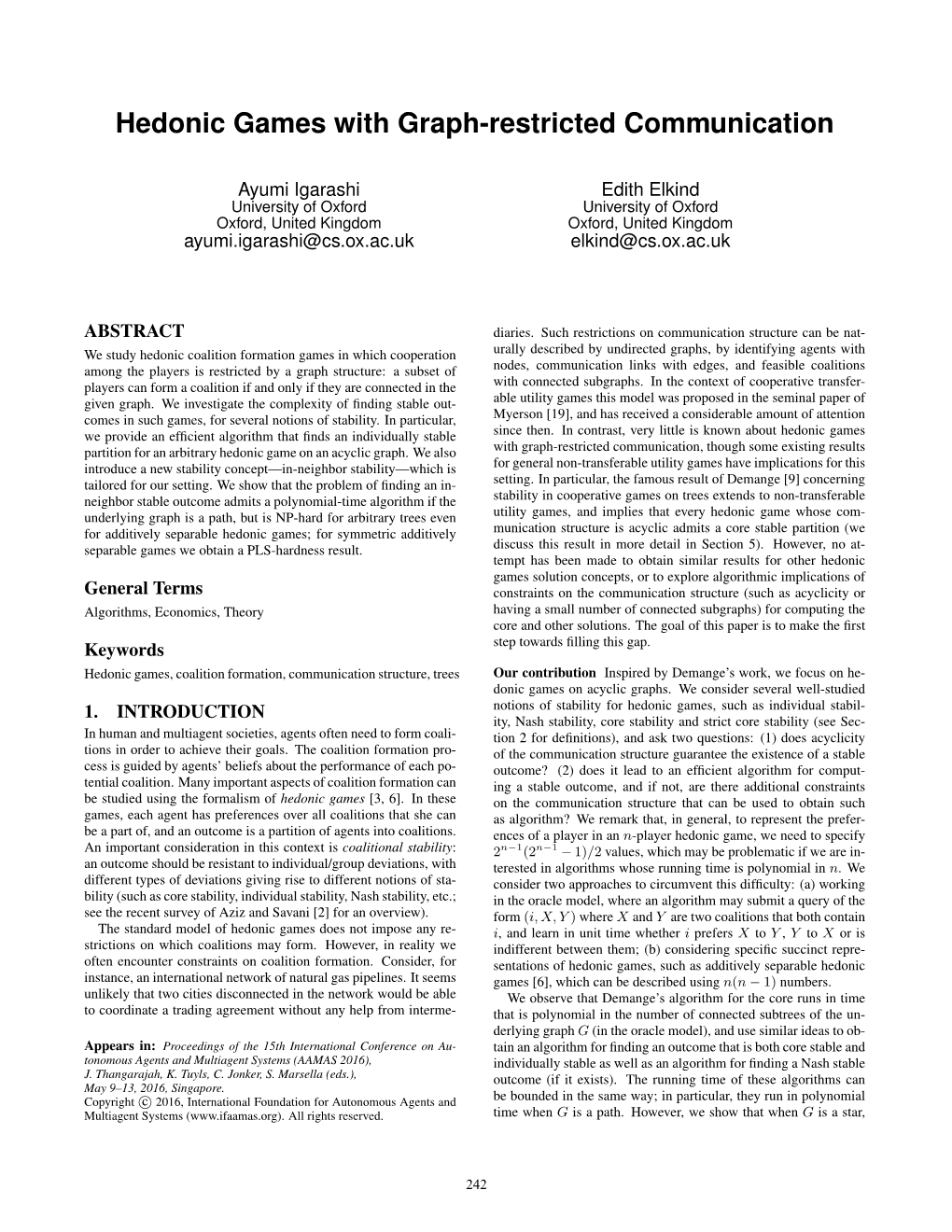 Hedonic Games with Graph-Restricted Communication